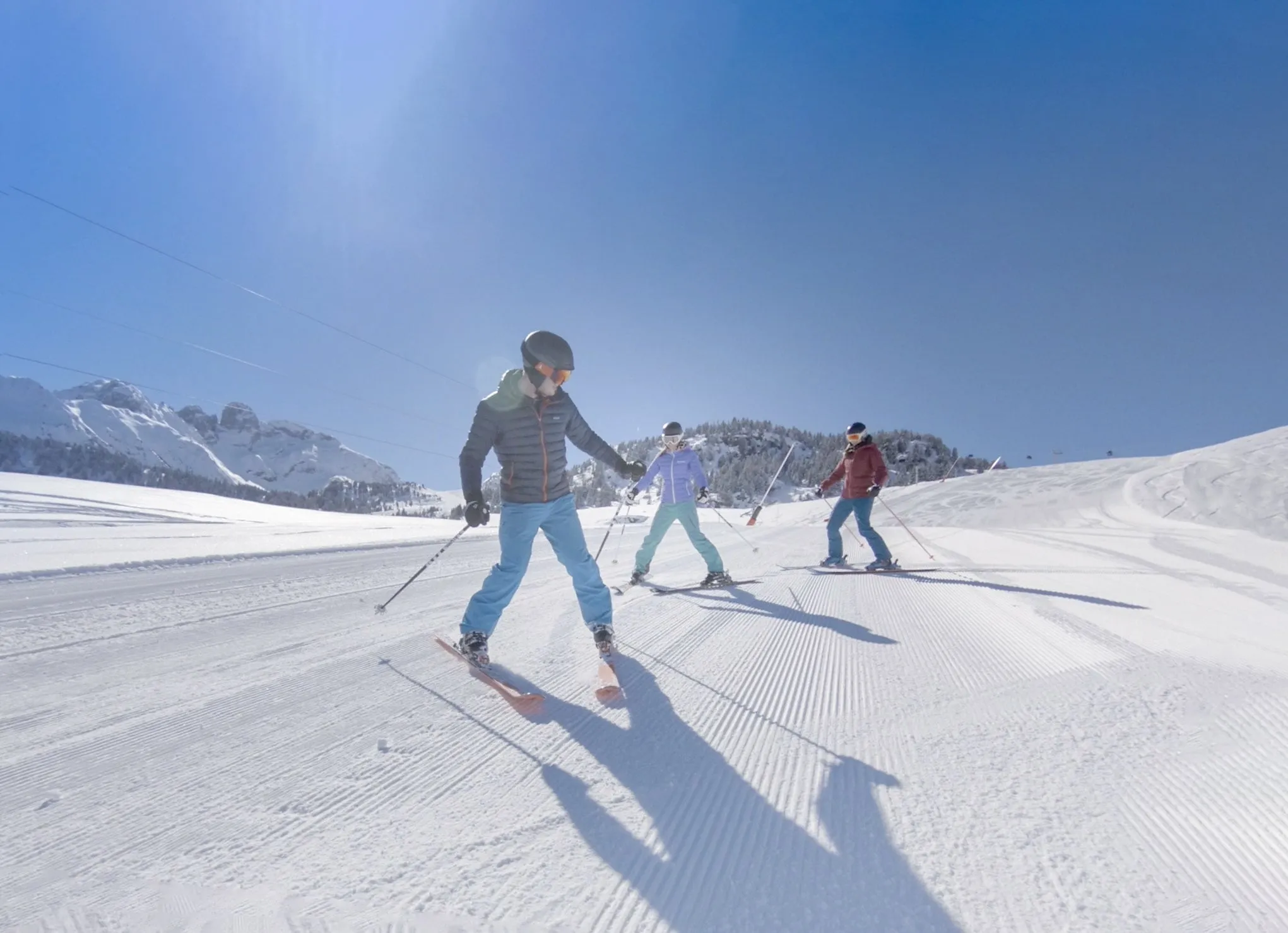 People participating in Skiing