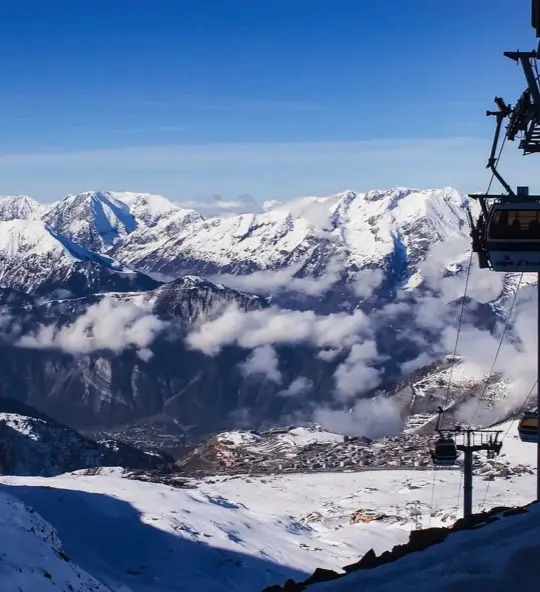 Ski resort Alpe d’Huez in winter