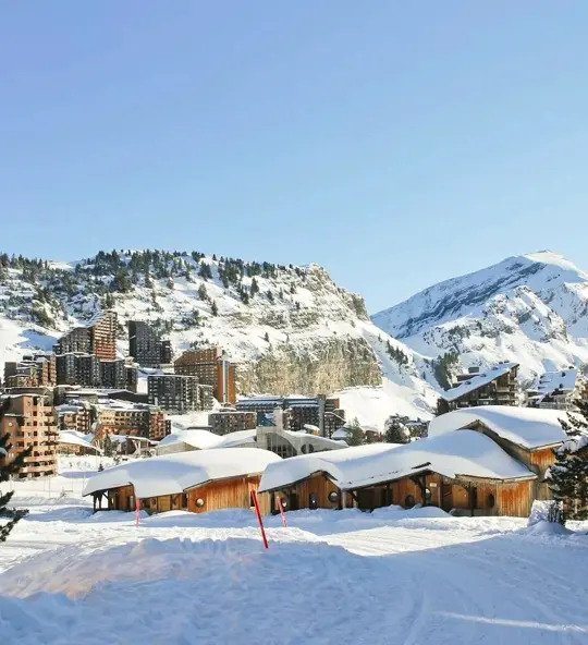Ski resort Avoriaz in winter