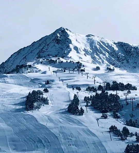 Ski resort Baqueira-Beret in winter