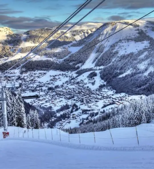 Ski resort Chatel in winter