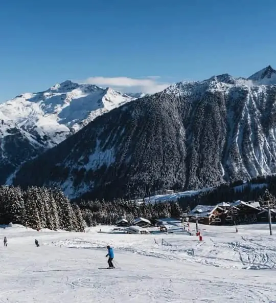 Ski resort Courchevel 1850 in winter