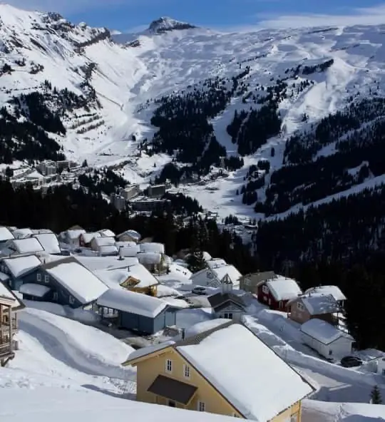 Ski resort Flaine in winter