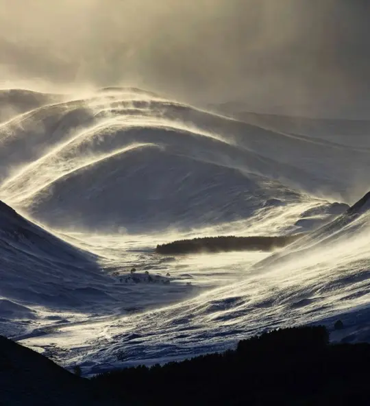 Ski resort Glenshee in winter