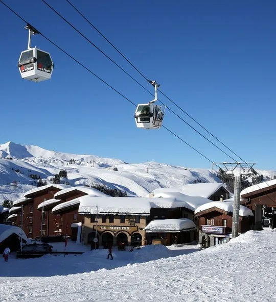 Ski resort La Plagne Belle Plagne in winter