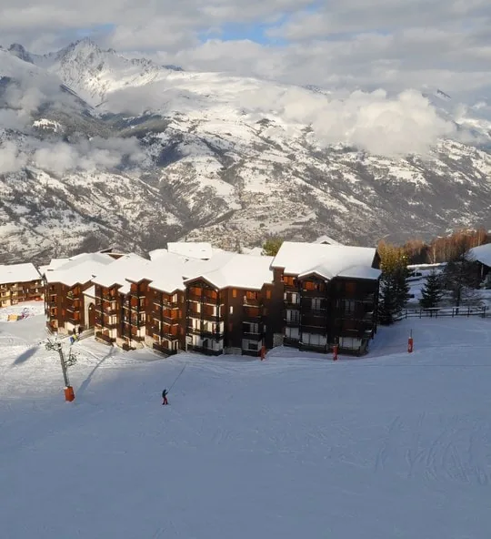 Ski resort La Plagne Montalbert in winter