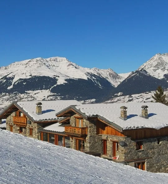 Ski resort La Plagne Montchavin in winter