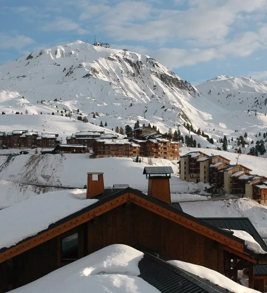 Ski resort La Plagne Villages in winter