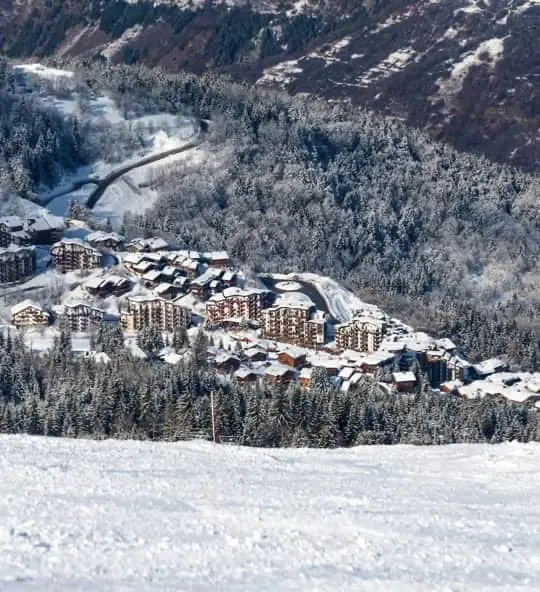 Ski resort La Tania in winter