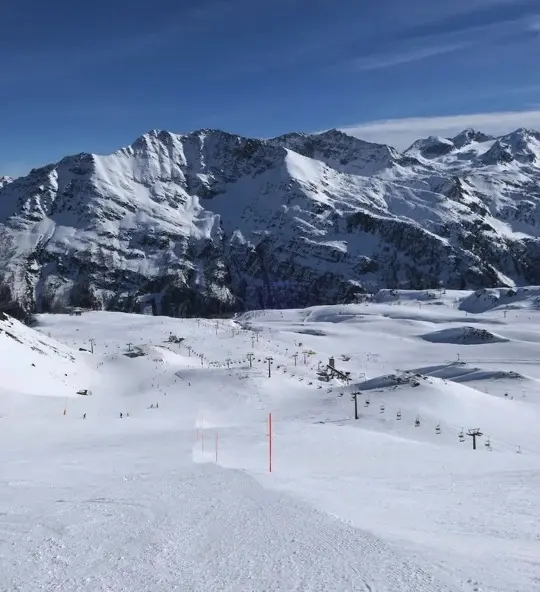 Ski resort La Thuile in winter