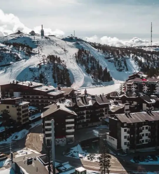 Ski resort Ruka in winter