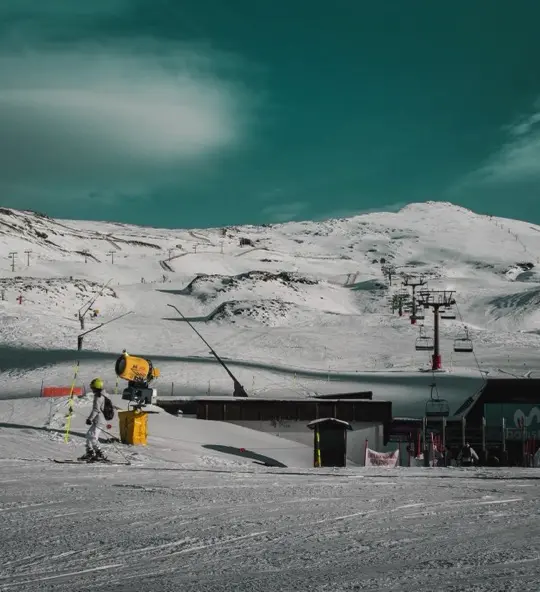 Ski resort Sierra Nevada in winter