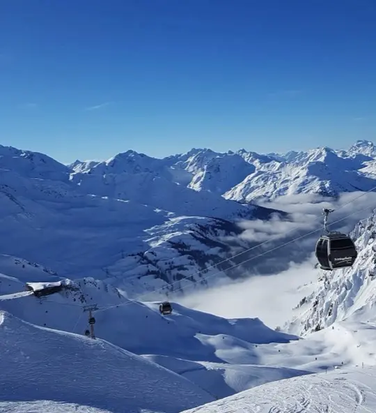 Ski resort St. Anton am Arlberg in winter