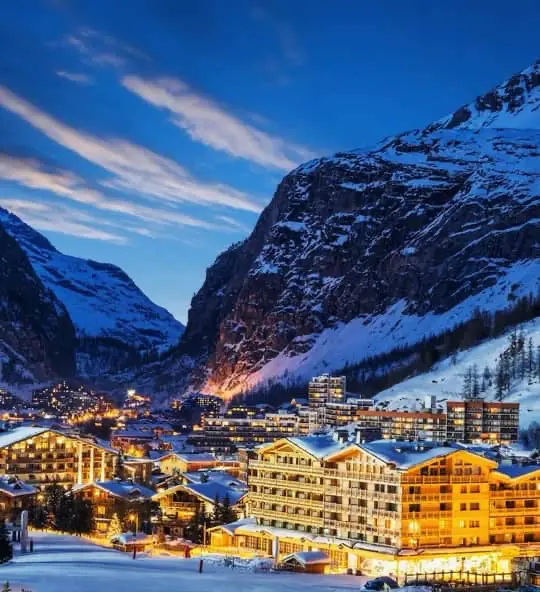 Station de ski Val d’Isère en hiver